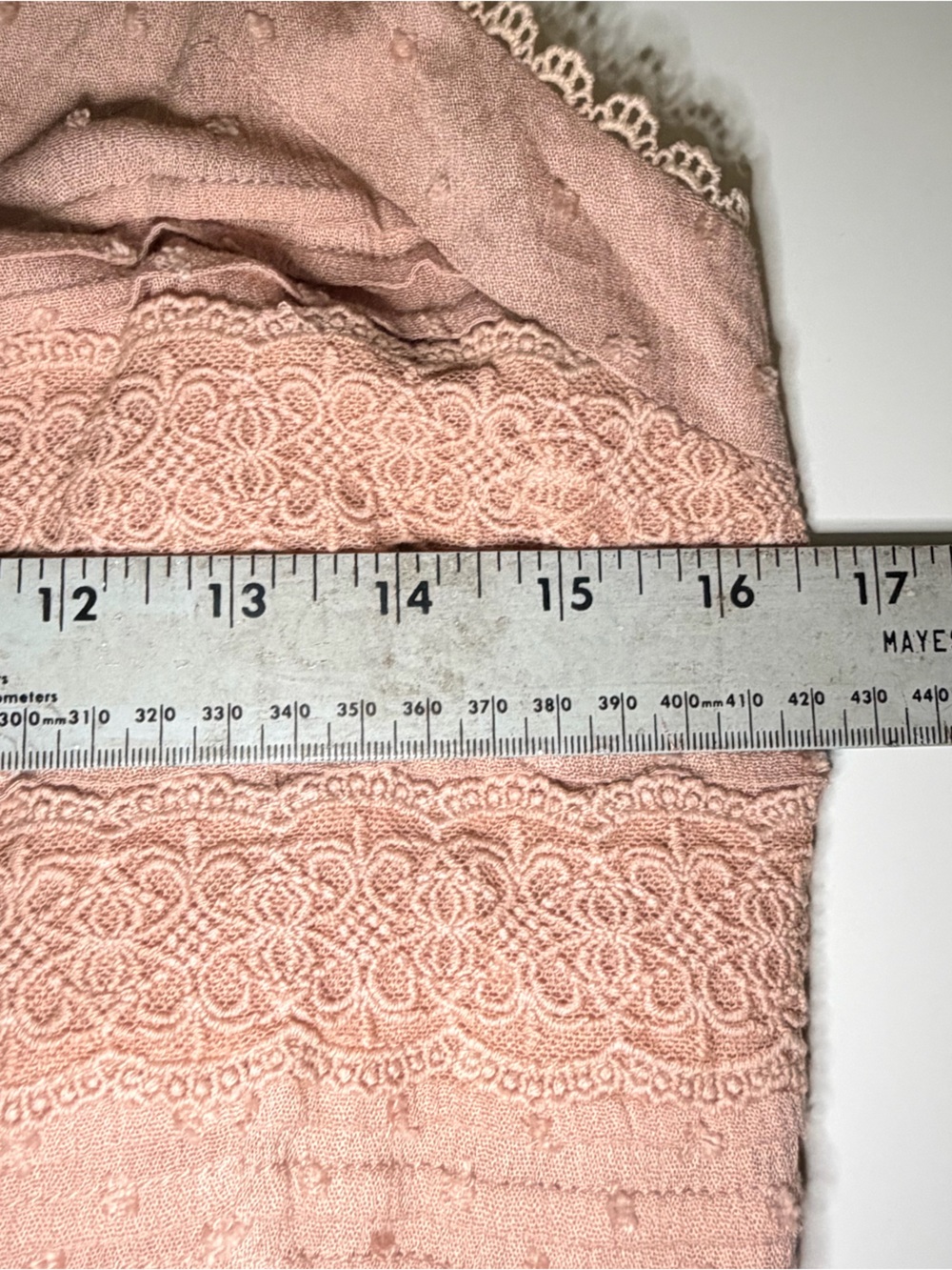 Romantic Dusty Rose Lace-Trim Midi Dress - Picture 3 of 7